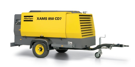 Size 1.5: Single axle, oil-injected, asymmetrical rotary screw portable compressors, 8.6-14 bar (125